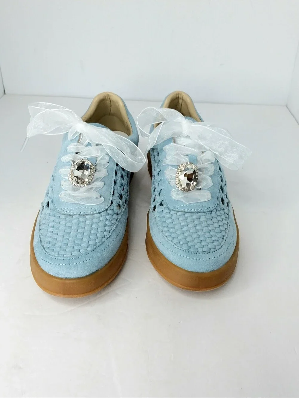 Mi,iM Giselle Suede and Woven Panels Sneakers, NEW, Size 7.5